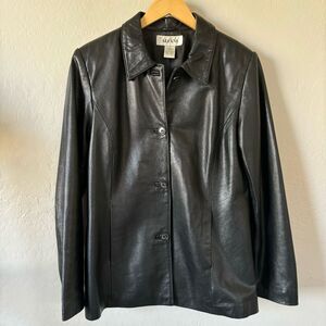 Alfani Black Leather Jacket